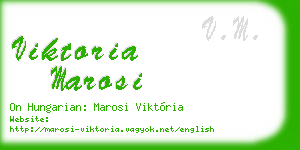 viktoria marosi business card