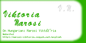 viktoria marosi business card